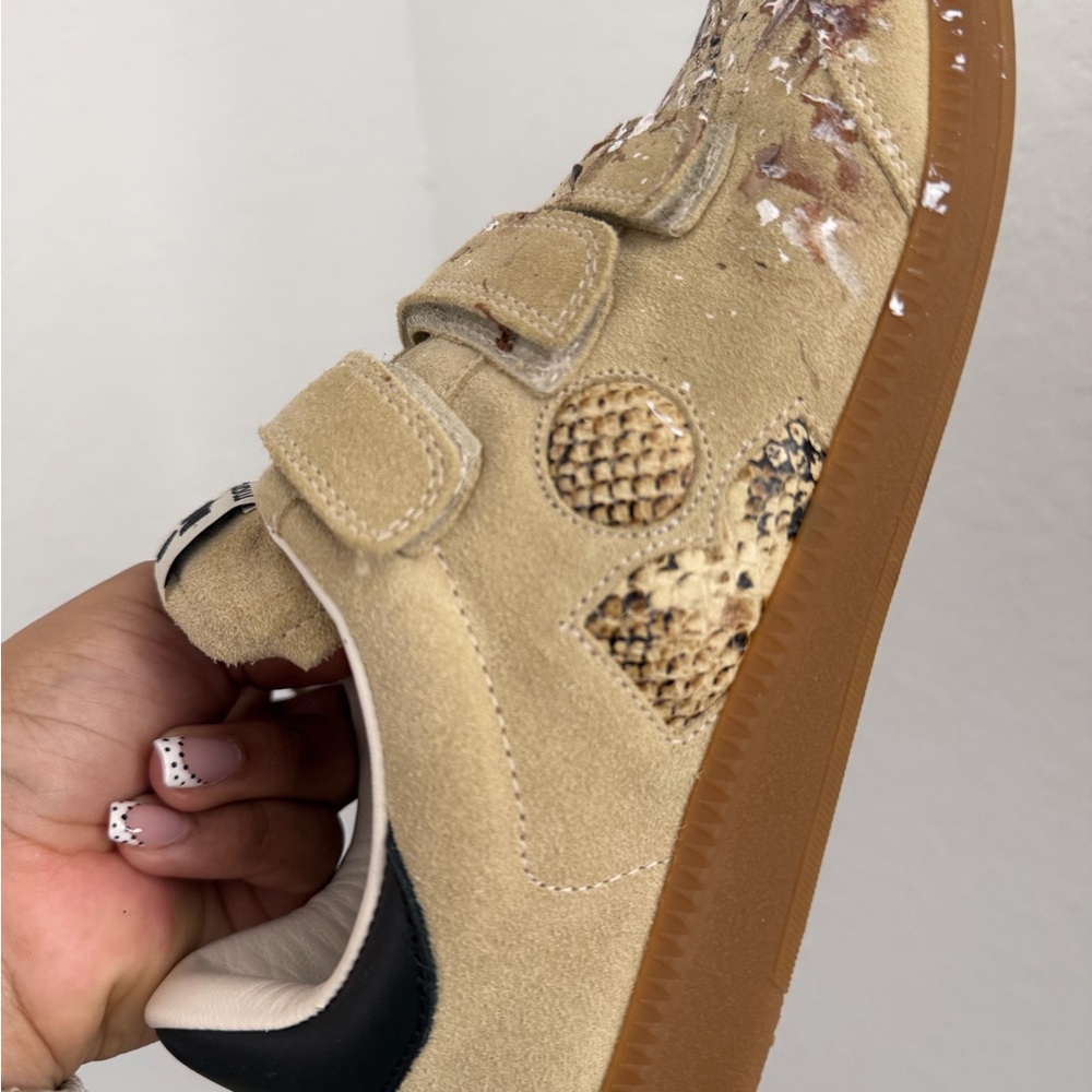 Beige Suede Isabel Sneakers - Picture 2 of 5